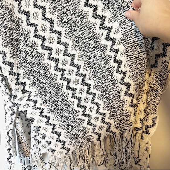 MNG mango open workknit cotton wool blend fridge crochet shawl cardigan - Picture 6 of 8